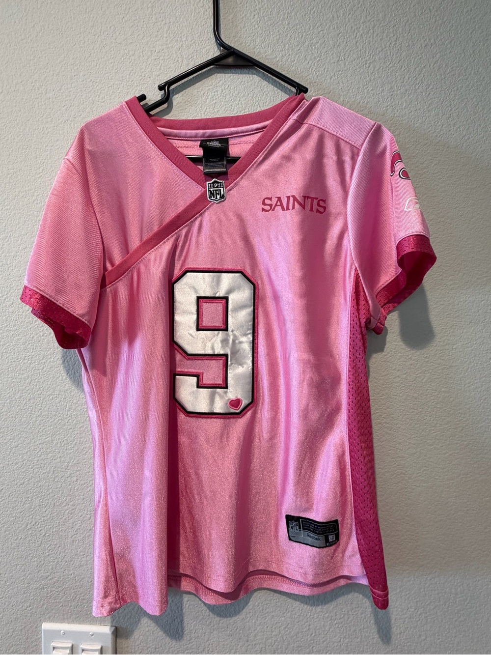 Reebok Pink New Orleans Saints #9 Women's Jersey